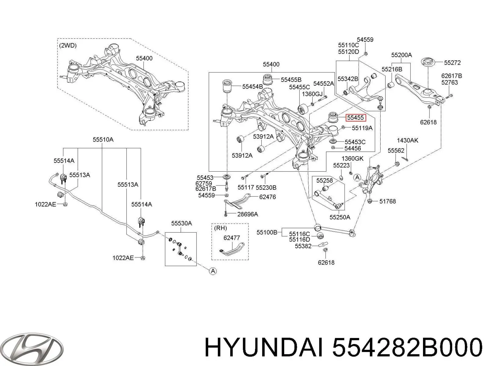 Купити HYSB14693 Moog Сайлентблок задньої балки