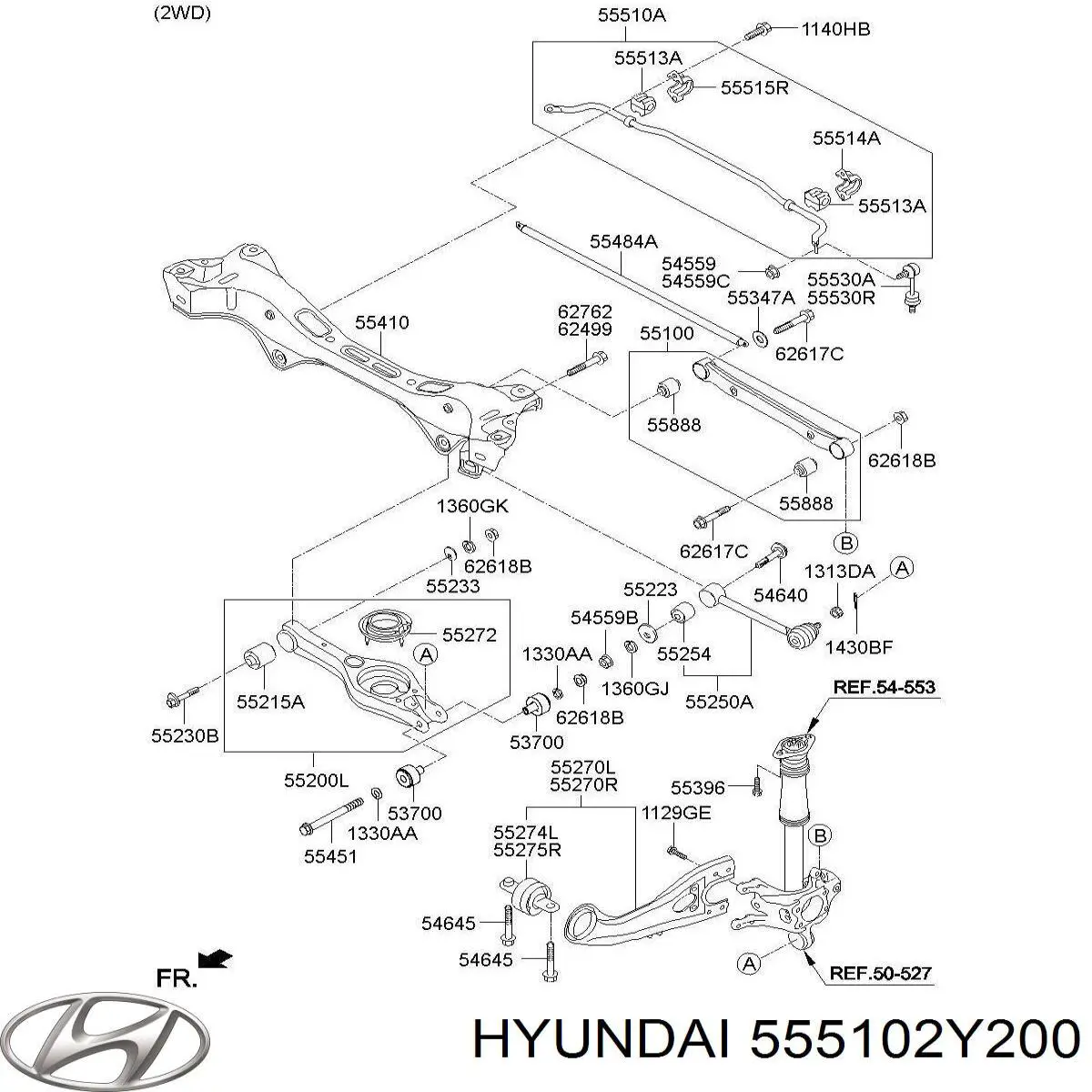 555102Y200 Hyundai/Kia Стабілізатор задньої балки