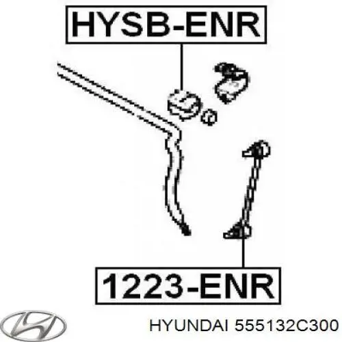 Втулка стабілізатора заднього Hyundai/Kia 555132C300 ціна, від 6.08 USD