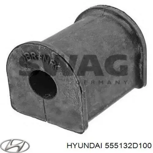 Втулка стабілізатора заднього Hyundai/Kia 555132D100 ціна, від 1.52 USD