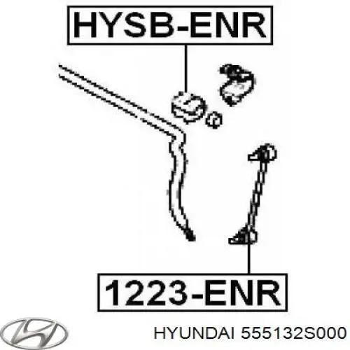 Купити 555132S000 Hyundai/Kia Опора стабілізатора