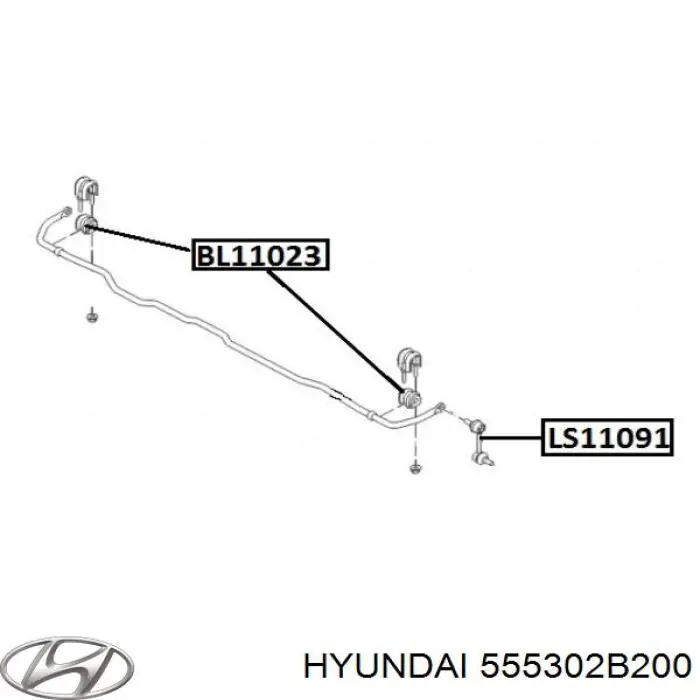 Купити 555302B200 Hyundai/Kia Солдатик стабілізатора, заднього