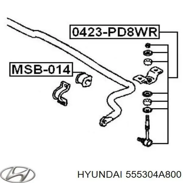 Лінк стабілізатора, заднього Hyundai/Kia 555304A800 ціна, від 2.83 USD