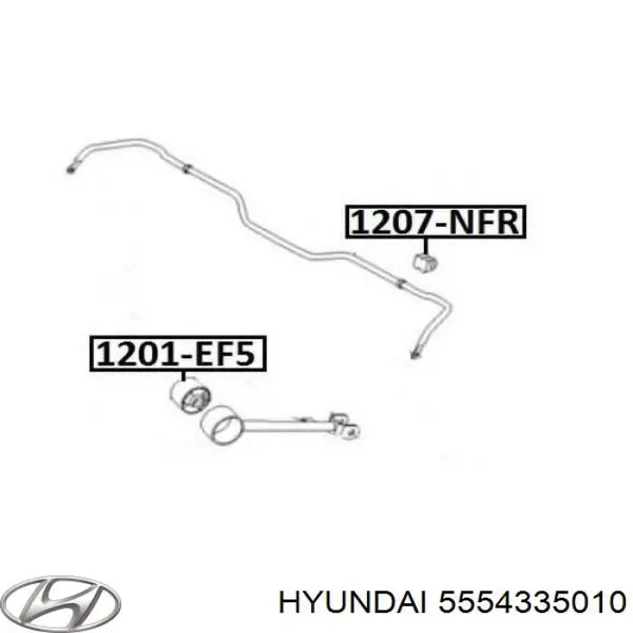 5554335010 Hyundai/Kia сайлентблок заднього поздовжнього важеля, передній