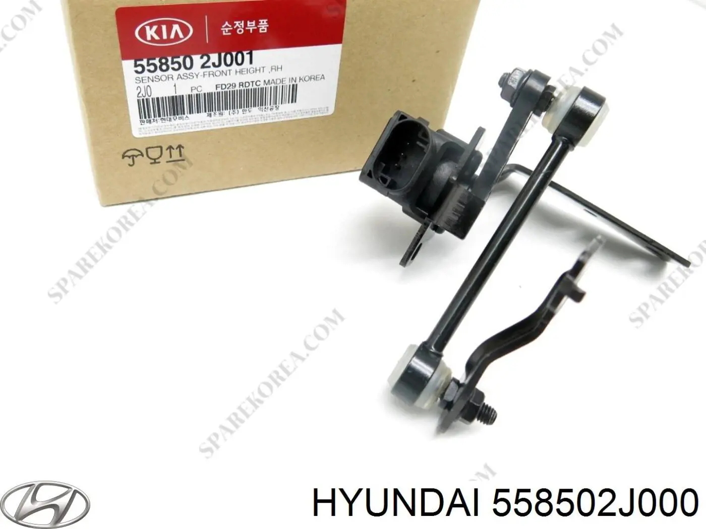 558502J001 Hyundai/Kia датчик рівня положення кузова, передній правий