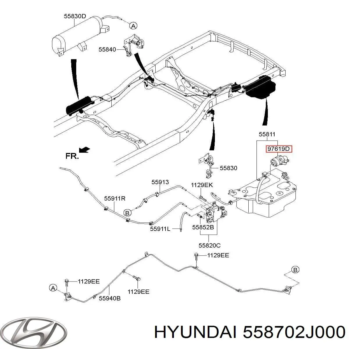 558702J000 Hyundai/Kia Фільтр повітряний компресора підкачки (амортизаторів)