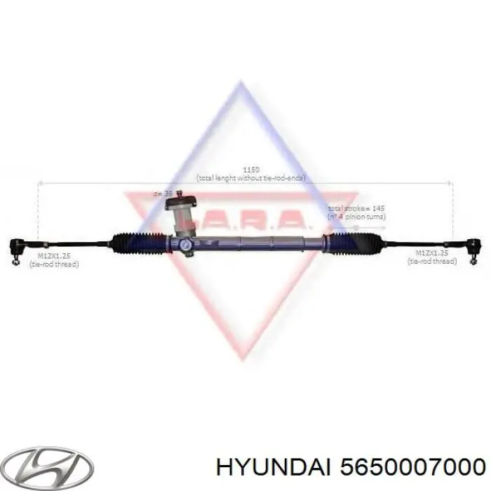 Рейка рульова 5650007000 Hyundai/Kia