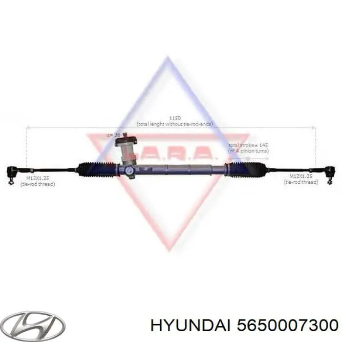 Рейка рульова 5650007300 Hyundai/Kia