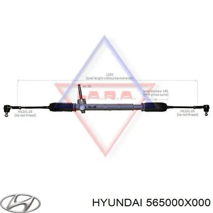 Рейка рульова 565000X000 Hyundai/Kia