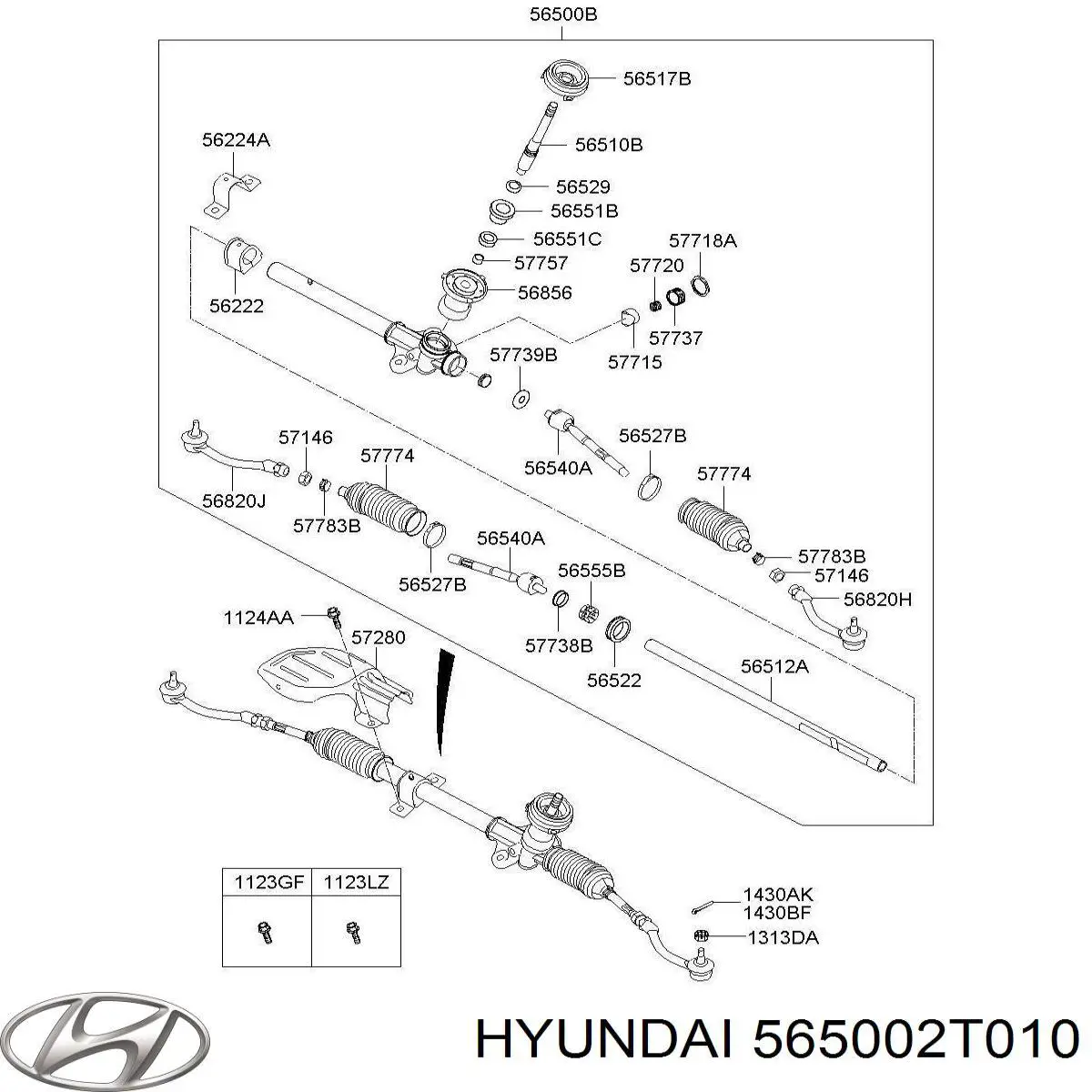 Рульова рейка на Hyundai Sonata YF