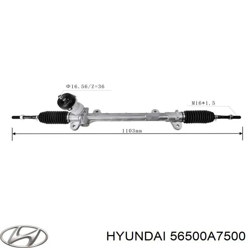 56500A7500 Hyundai/Kia Рейковий рульовий механізм
