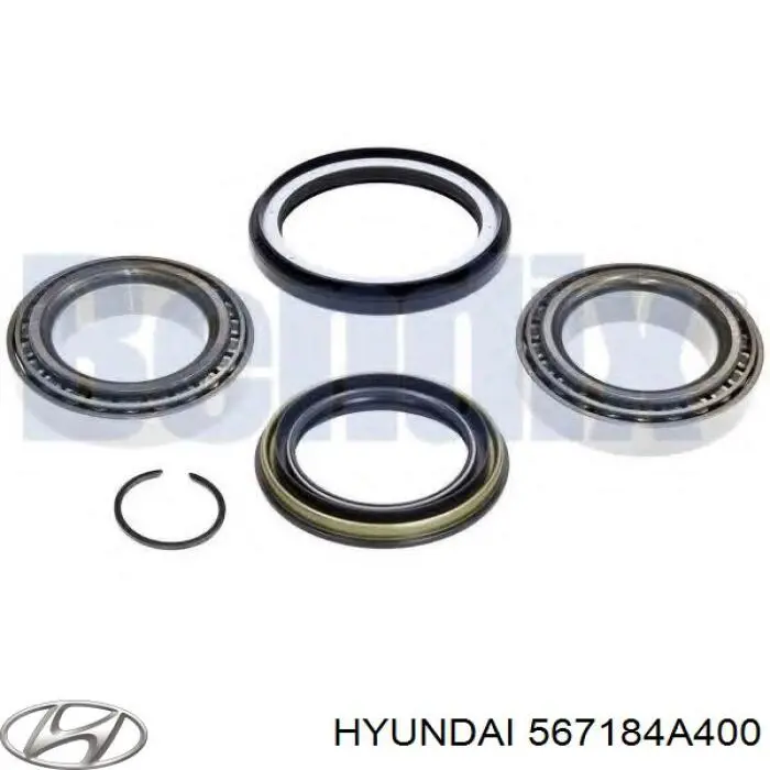 Підшипник цапфи передньої Hyundai/Kia 567184A400 ціна, від 5.86 USD