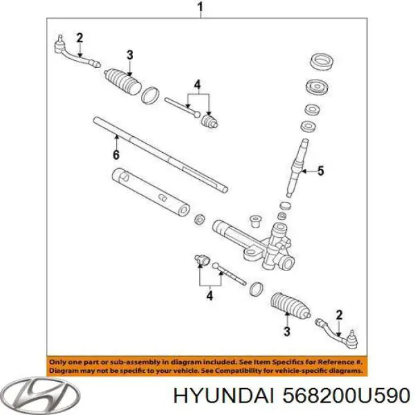 Купити 568200U590 Hyundai/Kia Рульовий наконечник