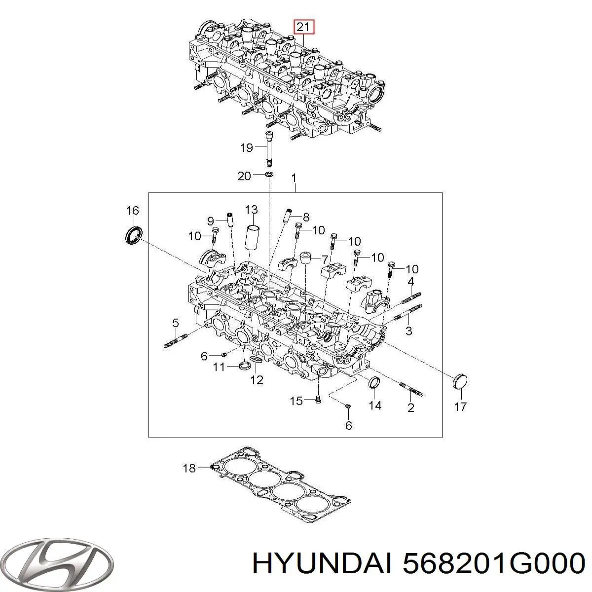 568201G000 Hyundai/Kia Зовнішній наконечник рульової тяги