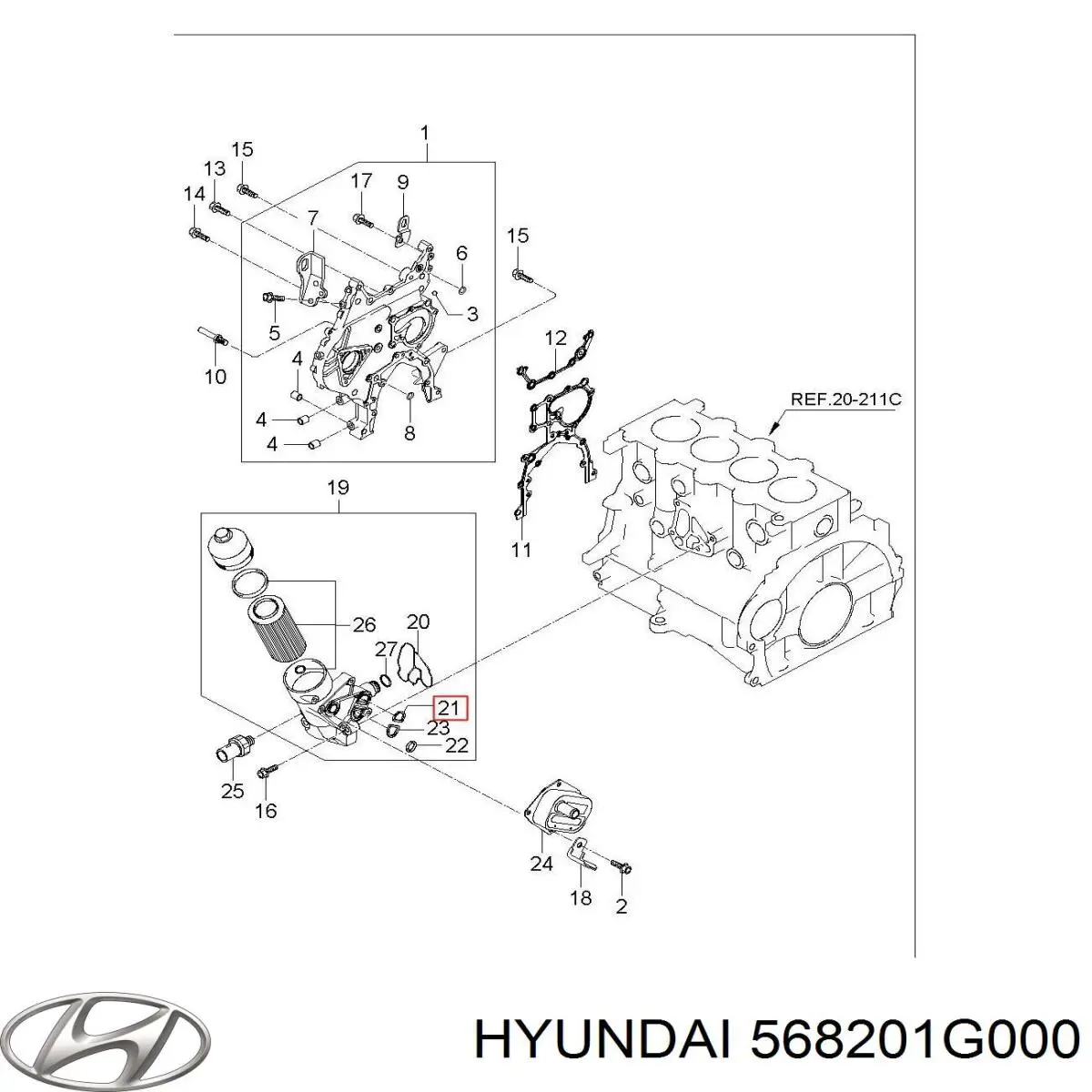 Купити 568201G000 Hyundai/Kia Рульовий наконечник