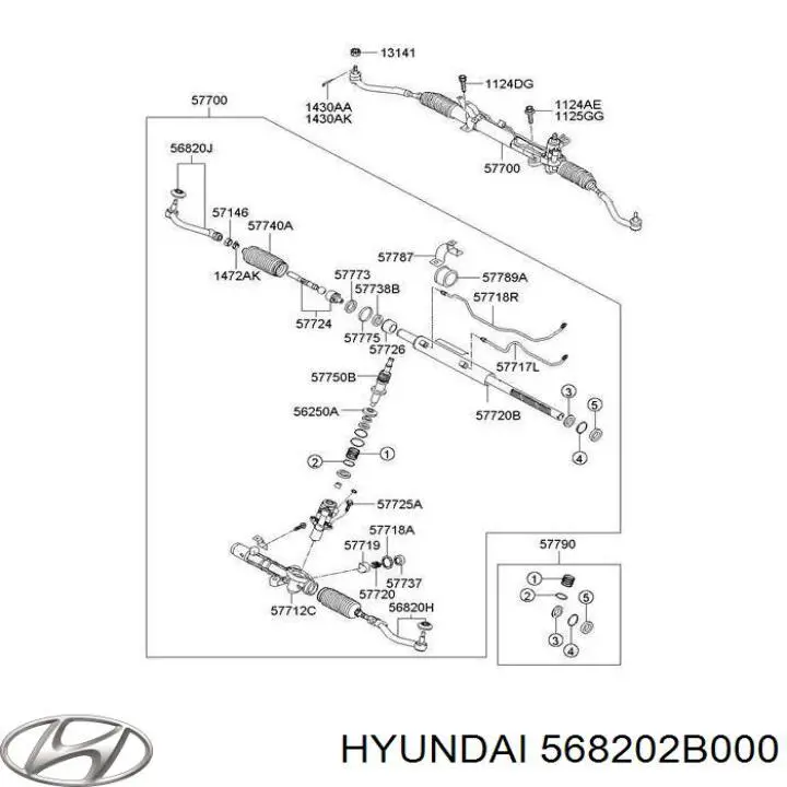 Рулевой наконечник HYUNDAI 568202B000