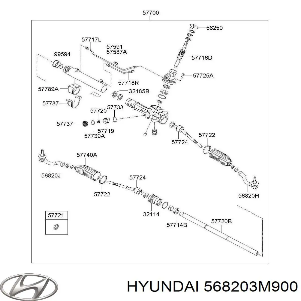 Наконечник рульовий Hyundai/Kia 568203M900 ціна, від 8.63 USD