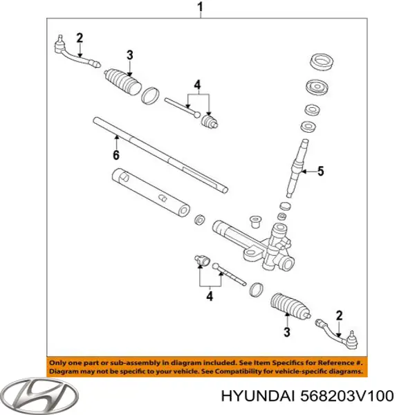 Купити 568203V100 Hyundai/Kia Рульовий наконечник