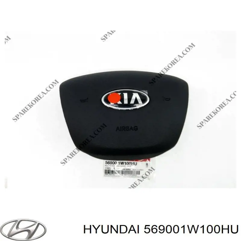 Подушка безпеки, водійська, AIRBAG Hyundai/Kia 569001W100HU ціна, від 115.62 USD