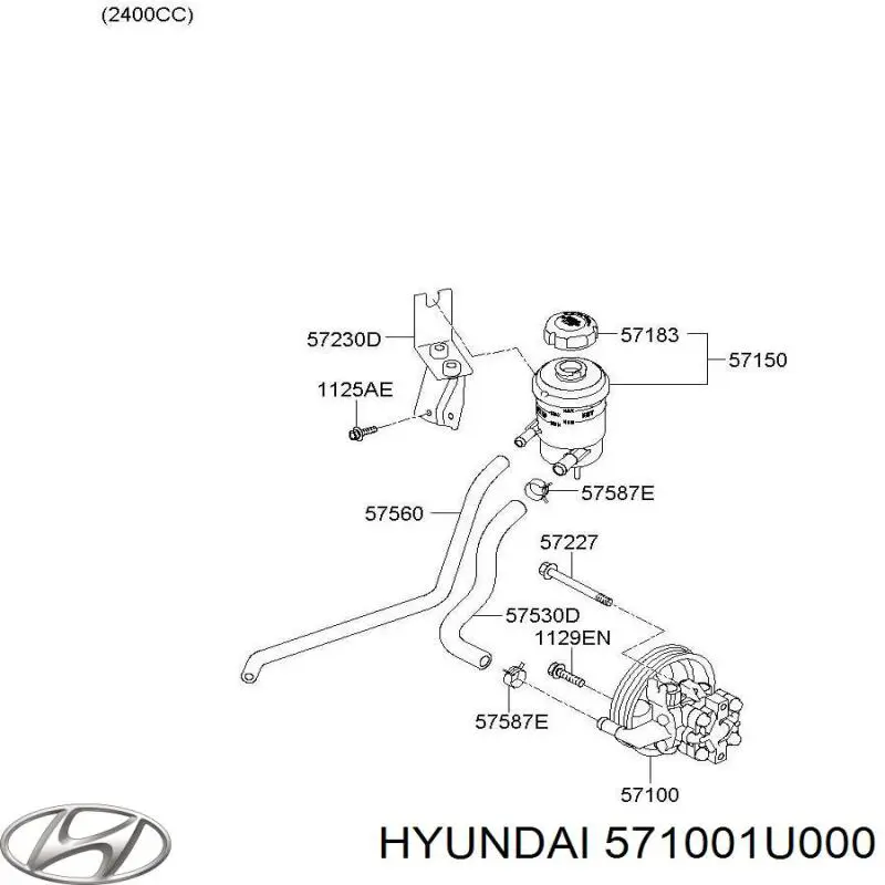 Насос ГПК Hyundai/Kia 571001U000 ціна, від 83.99 USD