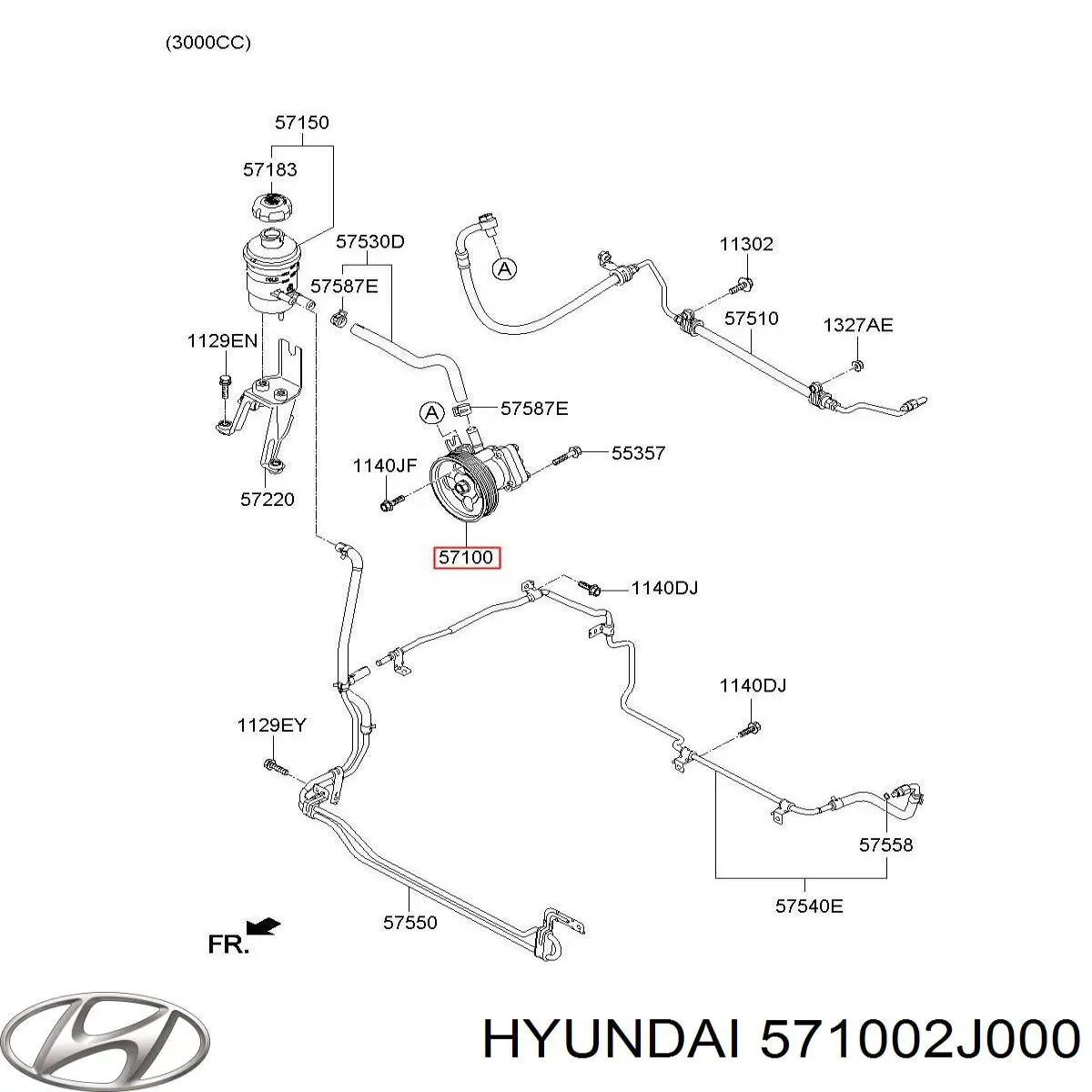 Купити 571002J000 Hyundai/Kia Насос гідравліки