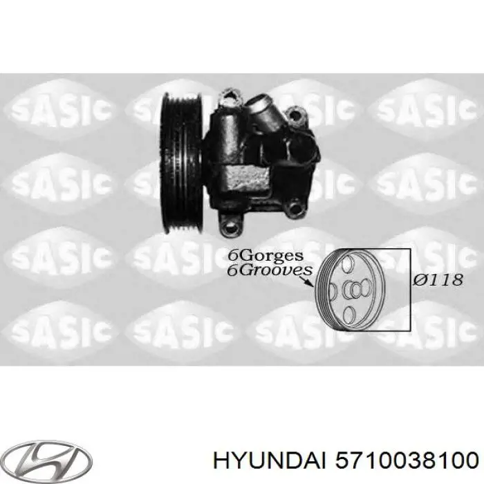 5710038100 Hyundai/Kia насос гідропідсилювача керма (гпк)
