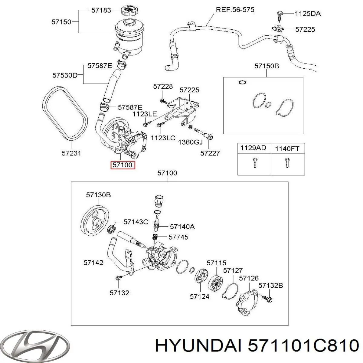 Купити 571101C810 Hyundai/Kia Насос гідравліки