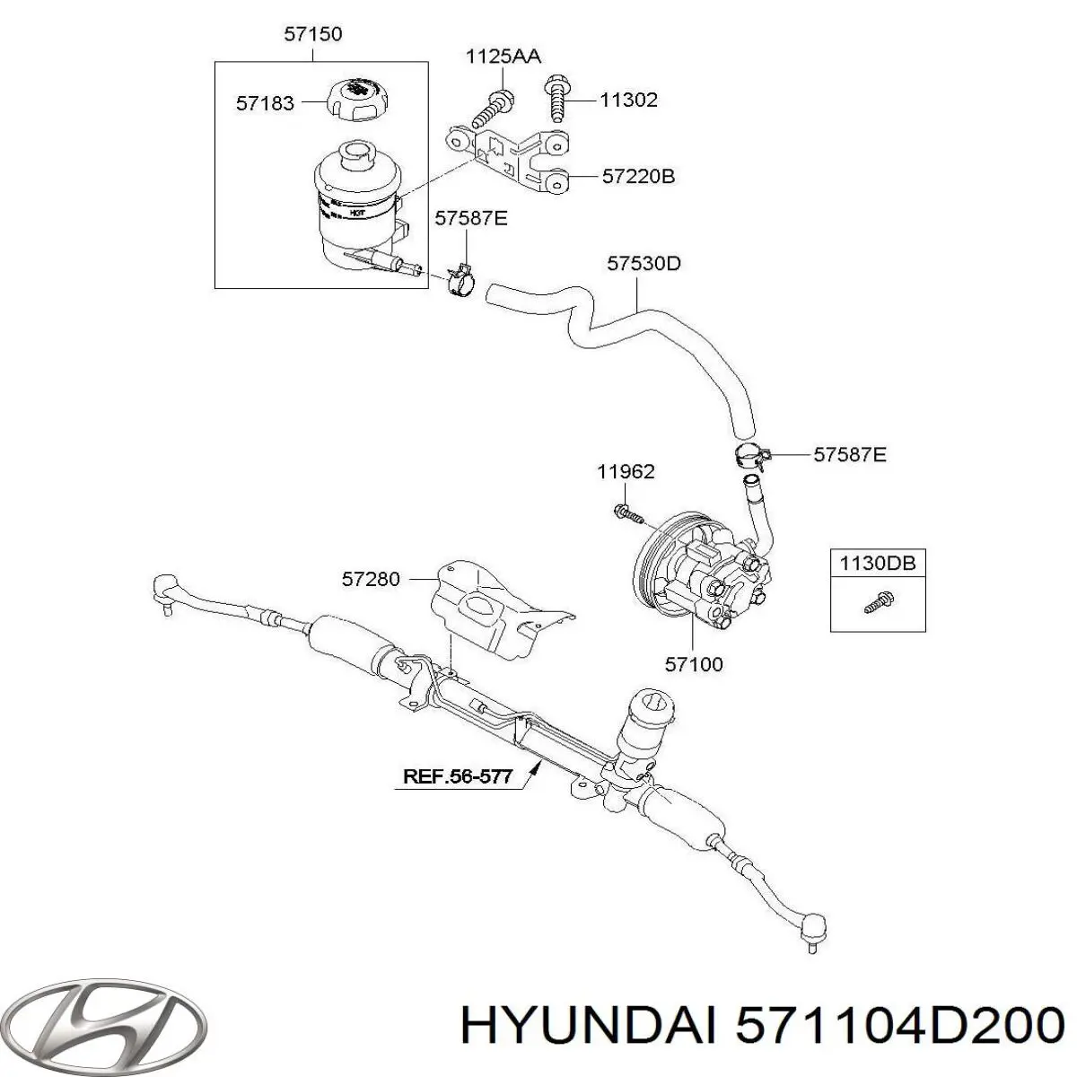 Купити 571104D200 Hyundai/Kia Насос гідравліки
