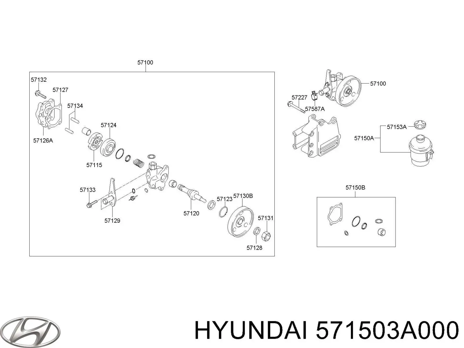 Бачок насосу гідропідсилювача керма Hyundai Trajet (FO) (Хендай Траджет)