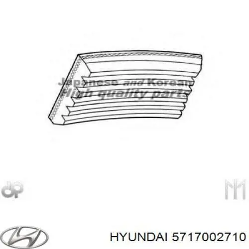 5717002710 Hyundai/Kia ремінь приводний, агрегатів