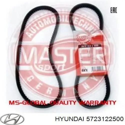 Клиновий ремінь Hyundai/Kia 5723122500 ціна, від 5.52 USD