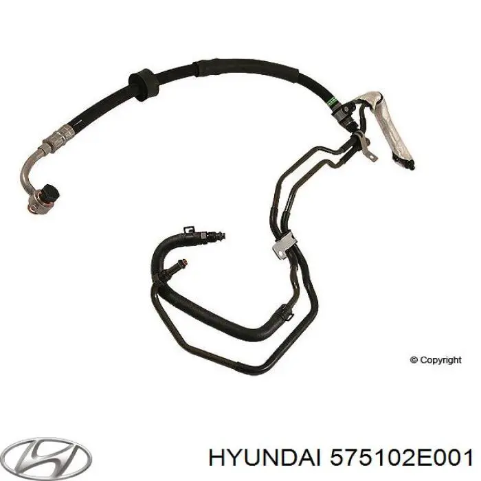Шланг ГПК, високого тиску гідропідсилювача керма (рейки) Hyundai Tucson (JM) (Хендай Таксон)