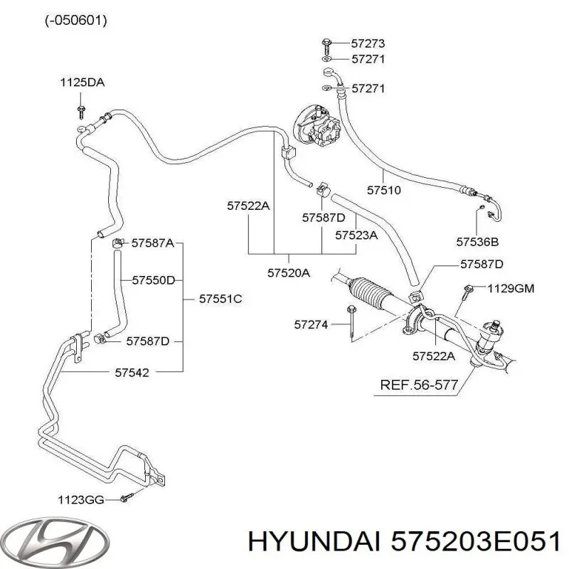 Hyundai/Kia 575203E051 ціна, від 73.56 USD