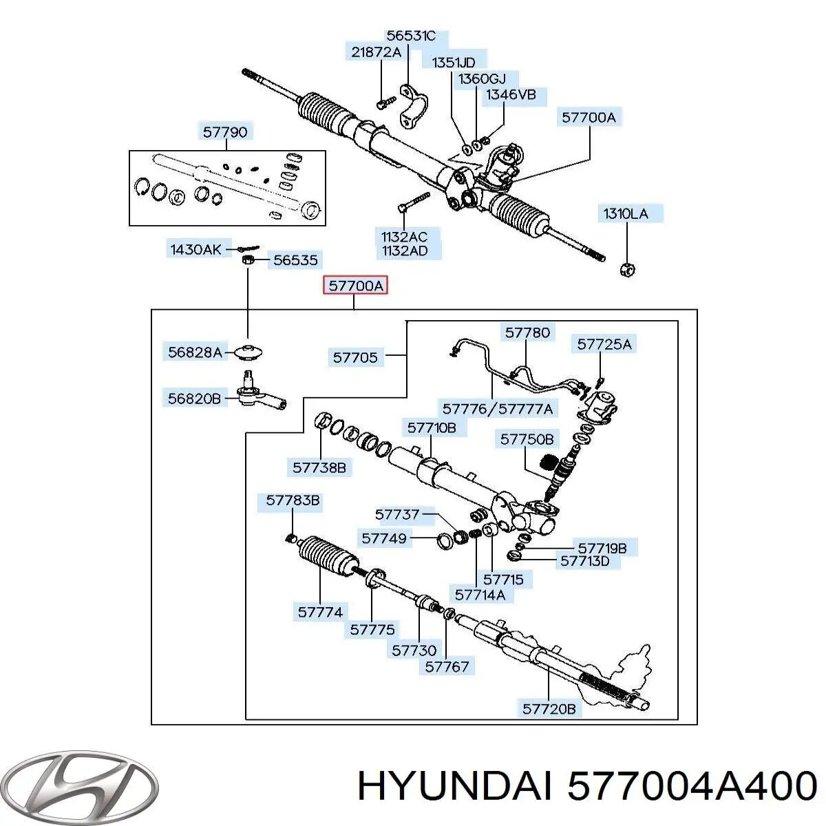 HY230 MSG Рейковий рульовий механізм