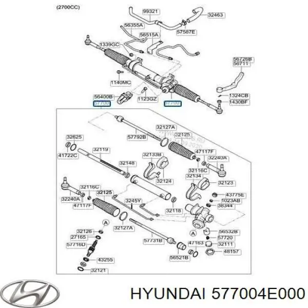 Управління рульове в зборі Hyundai/Kia 577004E000 ціна, від 1392.63 USD