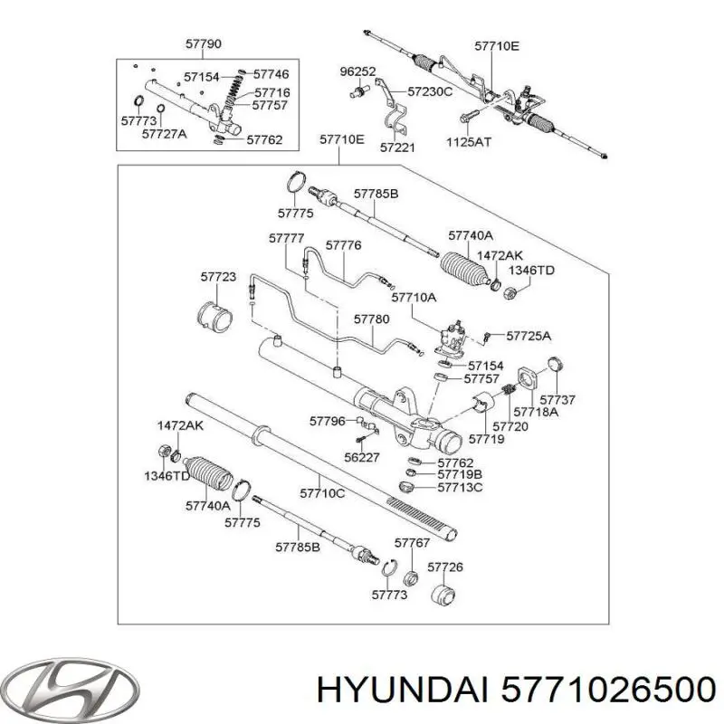 Купити 5771026500 Hyundai/Kia Рульова рейка