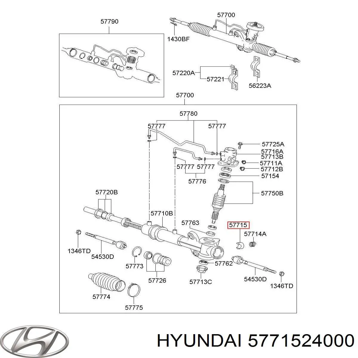 Втулка кріплення кермової рейки, нижня Hyundai/Kia 5771524000 ціна, від 13.18 USD