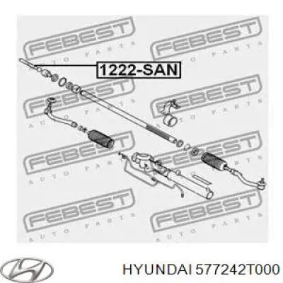 Купити 577242T000 Hyundai/Kia Тяга рульова поздовжня
