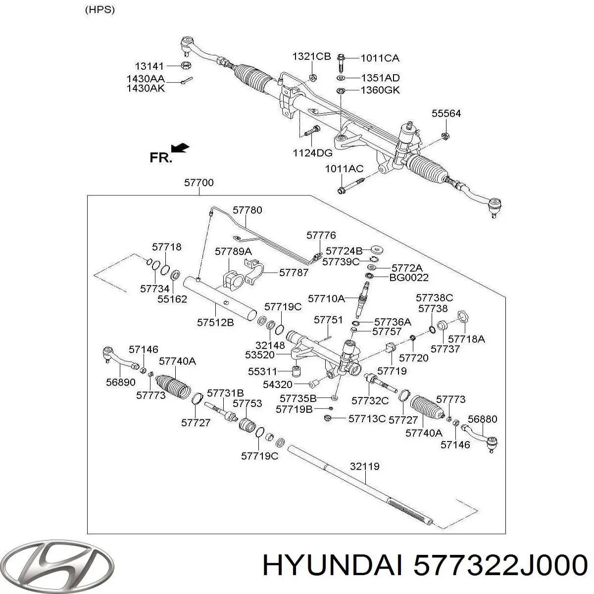 Тяга рульова ліва Hyundai/Kia 577322J000 ціна, від 8.40 USD