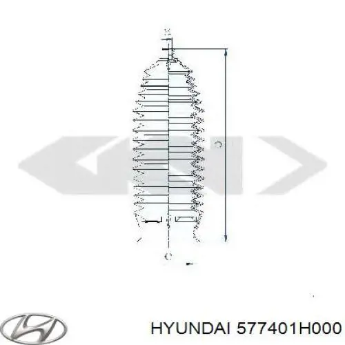 577401H000 Hyundai/Kia пильник рульового механізму/рейки
