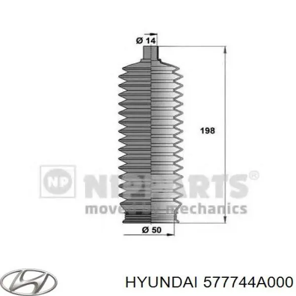 577744A000 Hyundai/Kia пильник рульового механізму/рейки