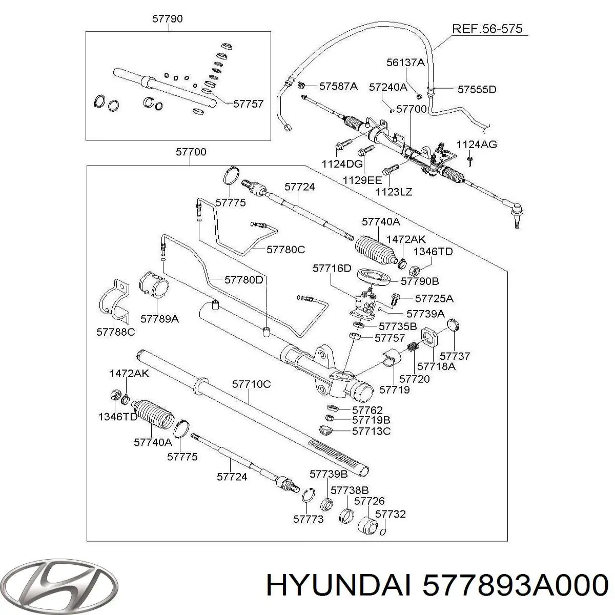 Втулка кріплення кермової рейки, ліва Hyundai/Kia 577893A000 ціна, від 5.75 USD