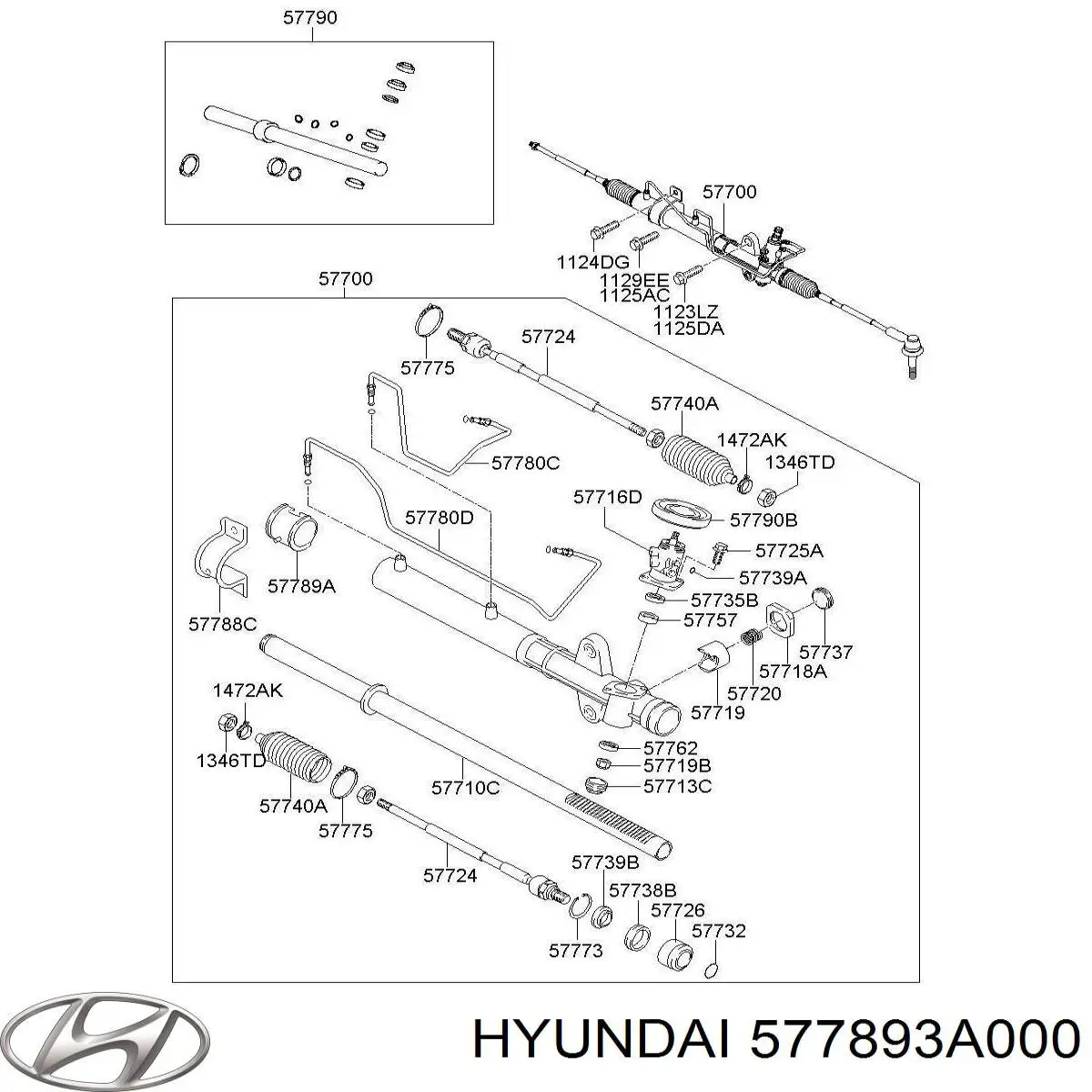 Втулка кріплення кермової рейки, ліва Hyundai Trajet (FO) (Хендай Траджет)