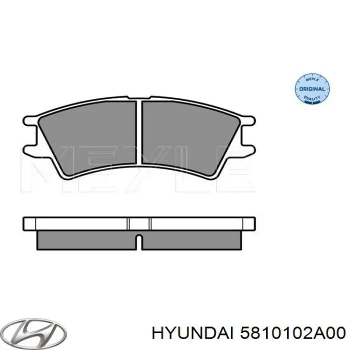 5810102A00 Hyundai/Kia колодки гальмівні передні, дискові
