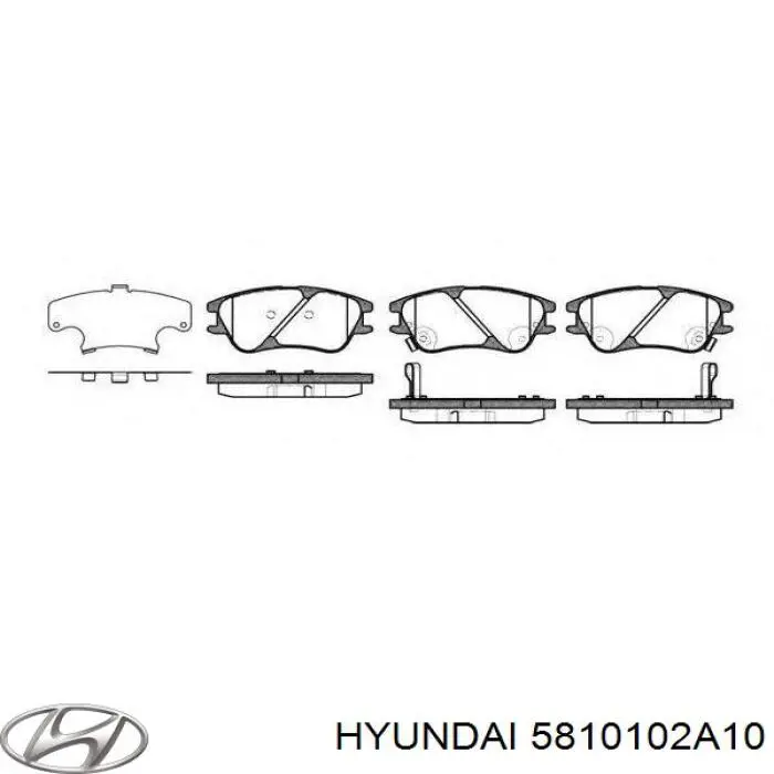 Гальмівні колодки Hyundai/Kia 5810102A10 ціна, від 19.58 USD