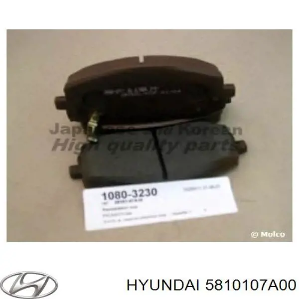 Передні тормозні колодки 5810107A00 Hyundai/Kia