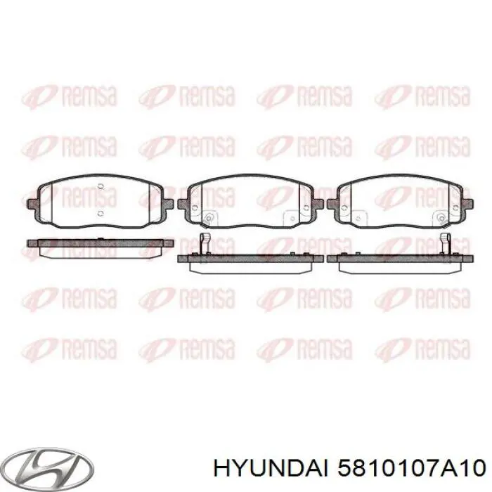 5810107A10 Hyundai/Kia колодки гальмівні передні, дискові