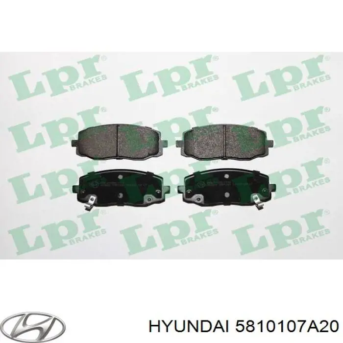 5810107A20 Hyundai/Kia колодки гальмівні передні, дискові