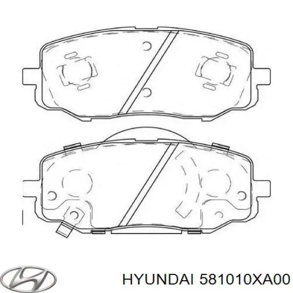 Купити 581010XA00 Hyundai/Kia Колодки гальмівні передні, дискові