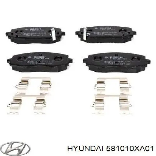Купити 581010XA01 Hyundai/Kia Колодки гальмівні передні, дискові